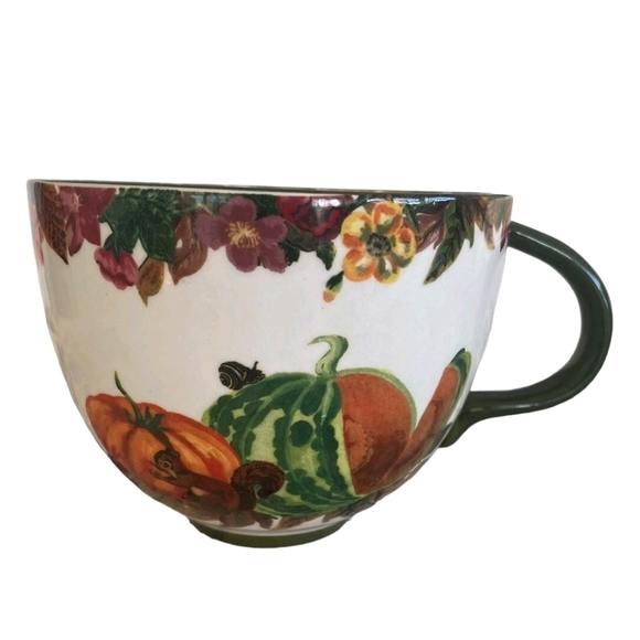 Set of 4 Floral and Pumpkin Design Mug - Picture 2 of 3